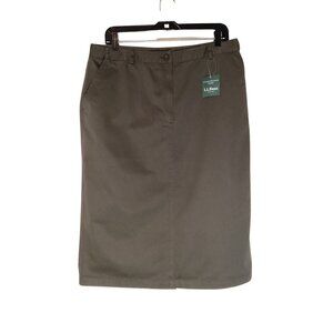 L.L. Bean Women's Pencil Skirt - Olive size 14 NWT